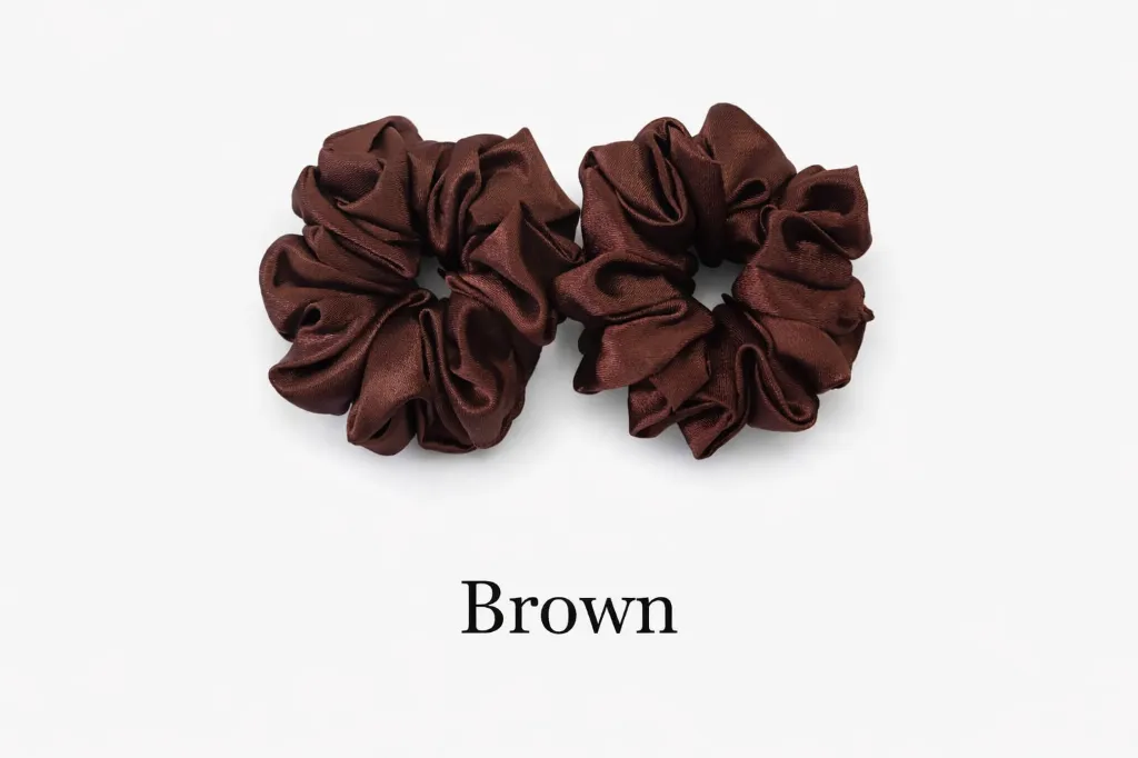 Brown satin scrunchies.webp