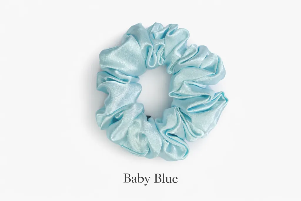 Baby Blue Satin Scrunchies.webp