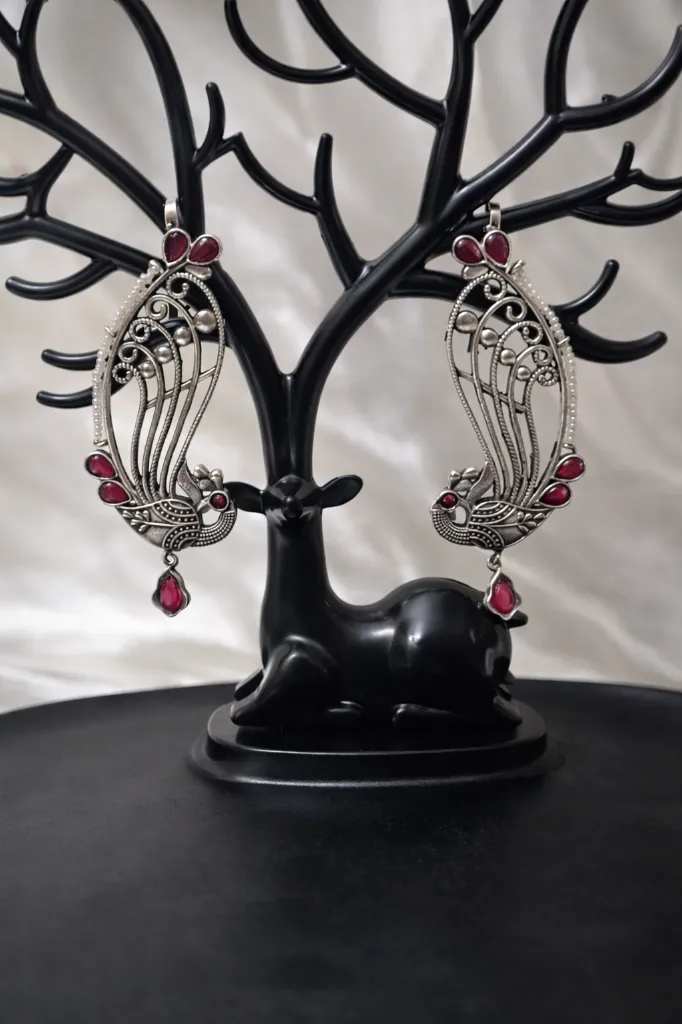 Peacock earring cuff.webp