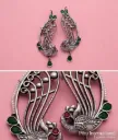 Peacock Ear cuff Earrings