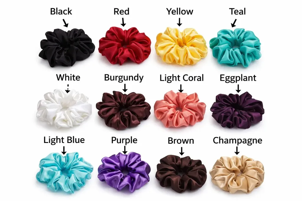 Satin Silk Hair Scrunchies